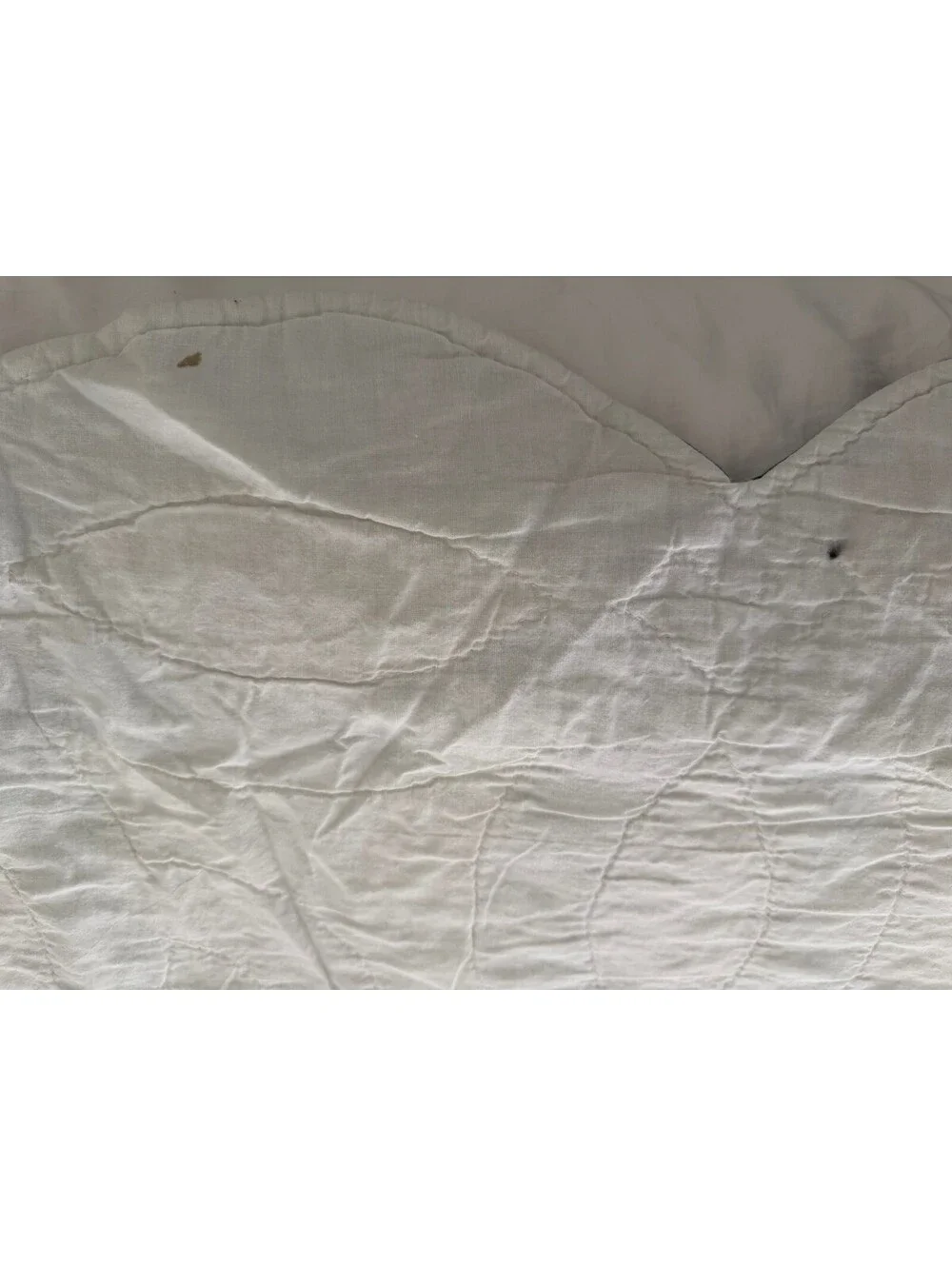 Vintage Hand Stitched Wedding Ring Quilt 82x79 Blue Floral Cottage Farmhouse